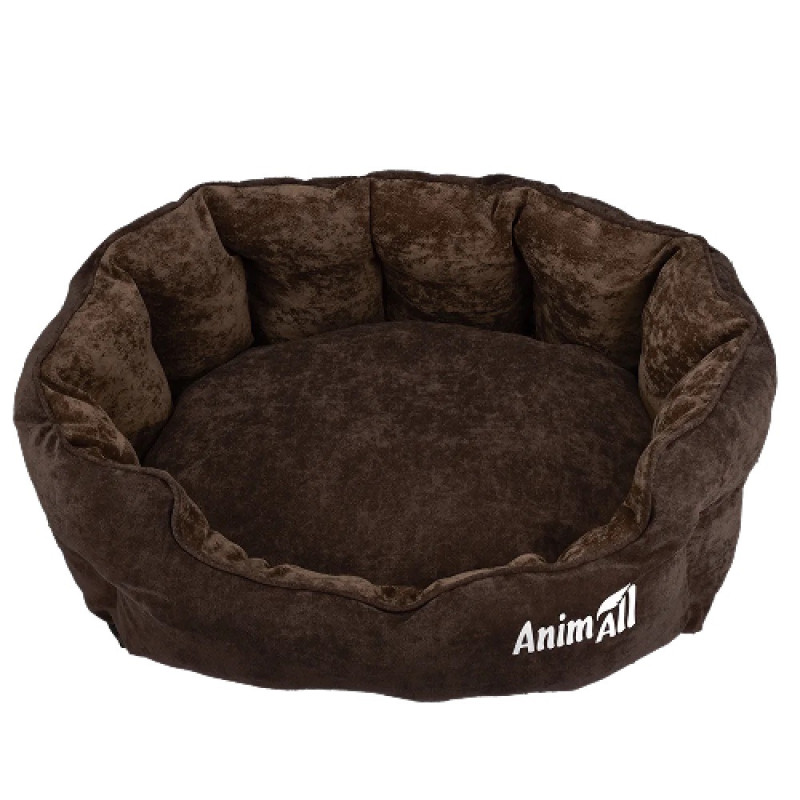 AnimAll Royal Velours лежак для собак и котов, 53х47х21 см, коричневый - фото 2