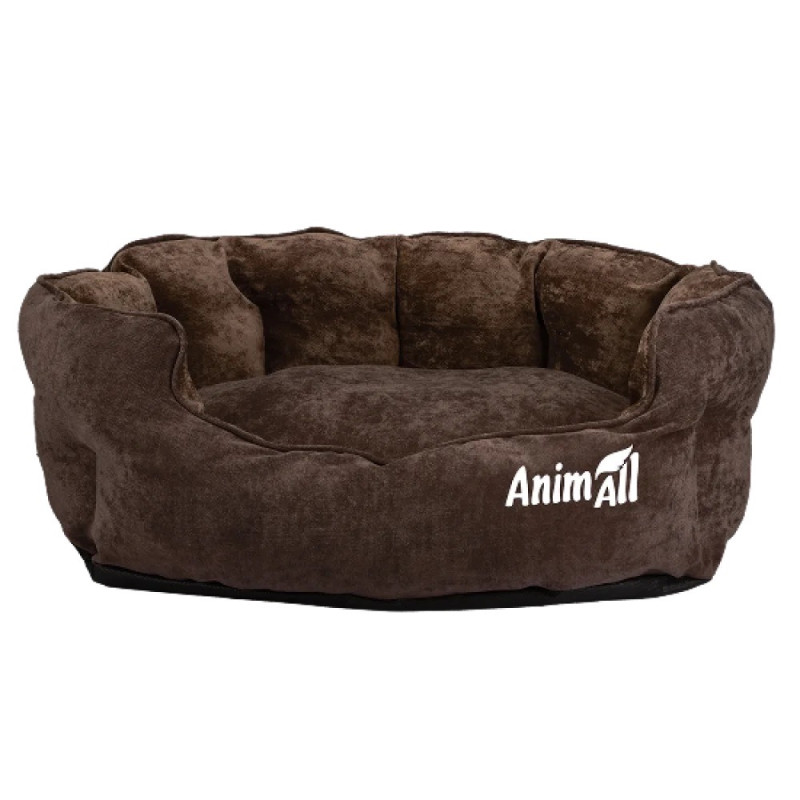 AnimAll Royal Velours лежак для собак и котов, 53х47х21 см, коричневый
