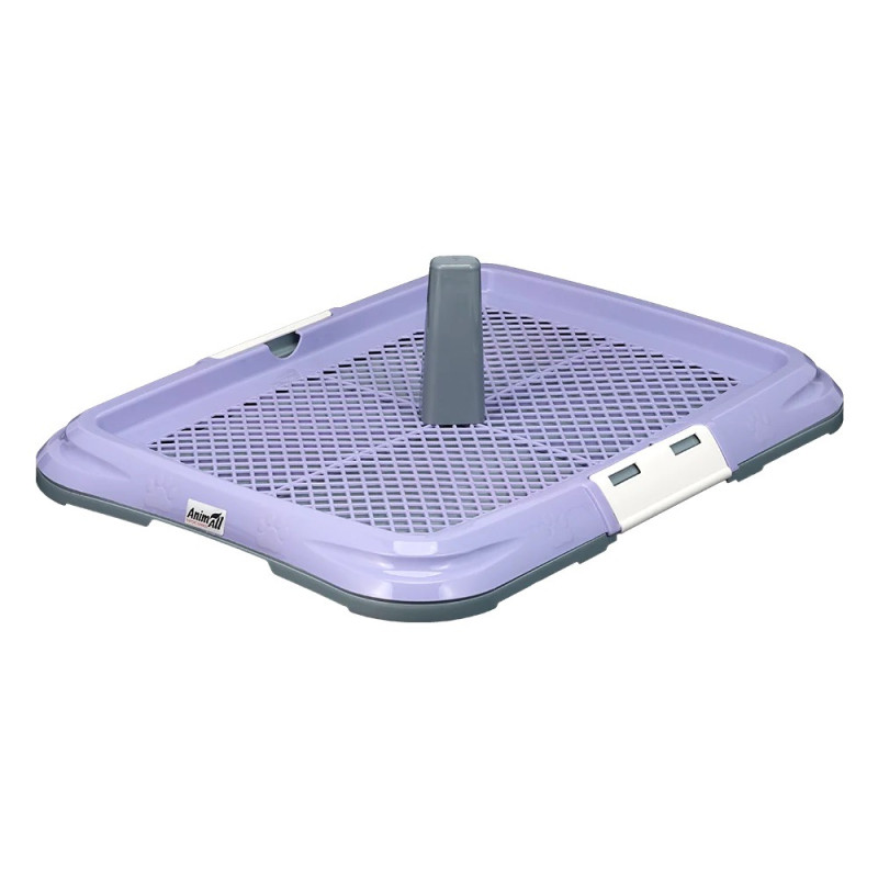 AnimAll туалет для собак зі стовпчиком, фіолетовий, 47 см × 35 см × 5 cм