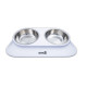 AnimAll Double Bowl миска для животных двойная на подставке, 2 шт х 420 мл, белый - фото 2