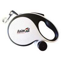 AnimAll рулетка для собак с диспенсером для пакетов, размер L, 5 метров, белый