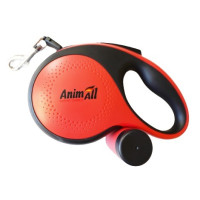 AnimAll рулетка для собак с диспенсером для пакетов, размер XL, 8 метров, красный