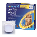 NexGard Spectra (Нексгард Спектра) таблетки от блох, клещей и гельминтов для собак весом от 3.5 до 7.5 кг, 1 шт