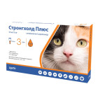 Стронгхолд Плюс капли от блох и клещей для котов 2.5-5 кг, 3 пип