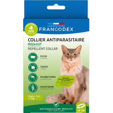 Francodex Repellent Collar ошейник от блох и клещей для кошек, 35 см