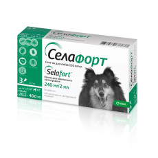 Селафорт капли от блох и глистов для собак 20-40 кг, 1 пип