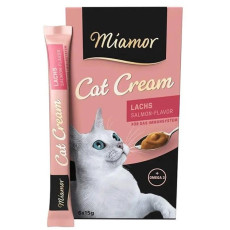 Miamor Cream Lachs жидкие лакомства для котов с лососем, 15 гр х 6 шт