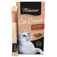 Miamor Cream Leberwurst рідкі ласощі для котів з печінкою, 15 гр х 6 шт