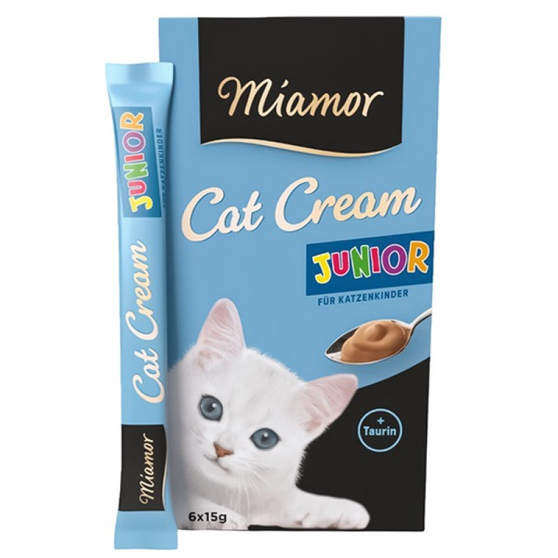 Miamor Cream Junior жидкие лакомства для котят с таурином, 15 гр х 6 шт