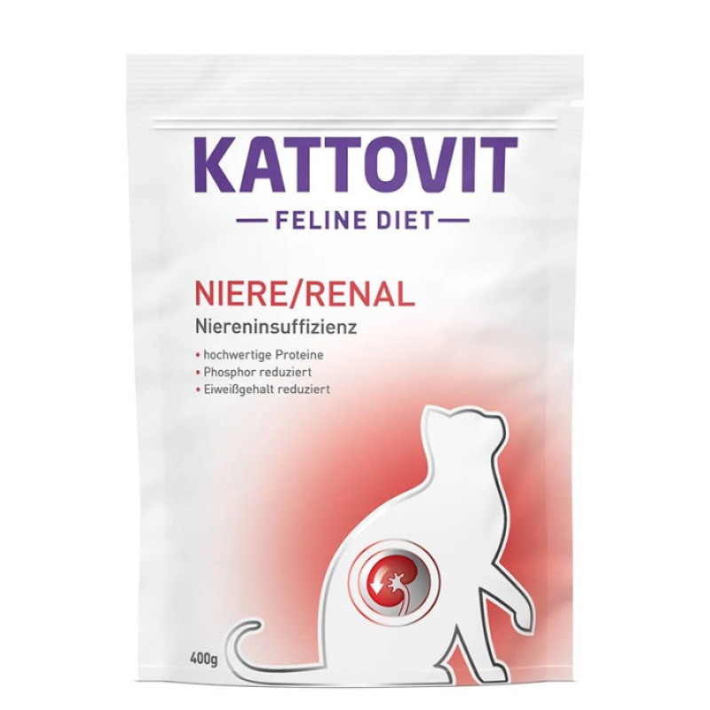 Kattovit Veterinary Niere Renal сухой корм для котов с заболеваниями почек, 400 г