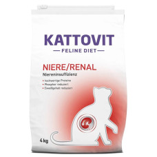 Kattovit Veterinary Niere Renal сухой корм для котов с заболеваниями почек, 4 кг