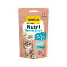 GimCat Nutri Dental Bites ласощі для здоров'я зубів у котів, 40 г