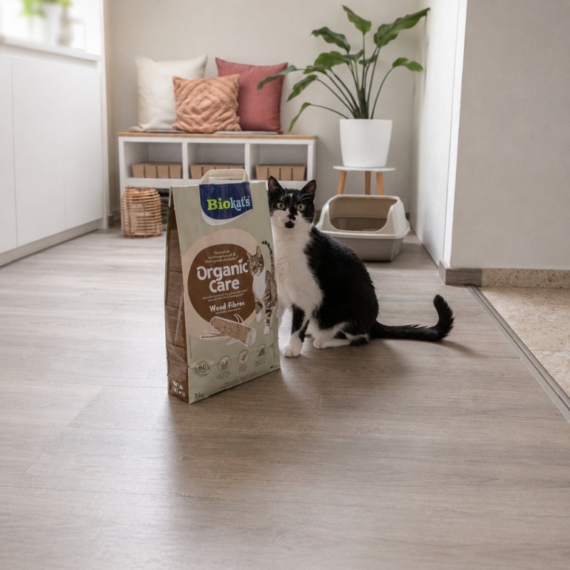 Biokat's Organic Care древесный наполнитель для кошачьего туалета, 3 кг - фото 7