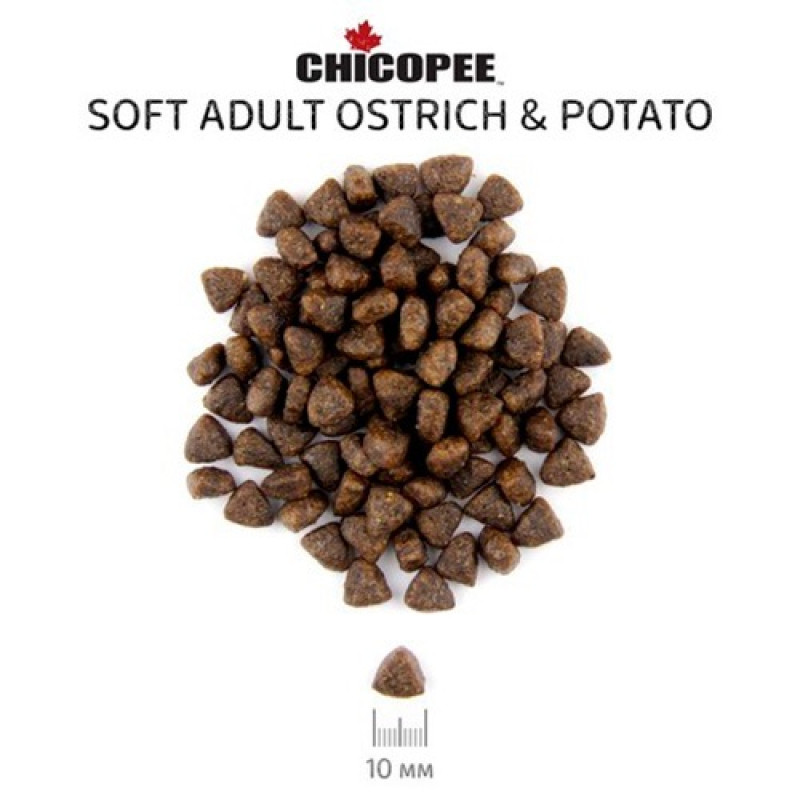 Chicopee HNL Soft Adult Ostrich & Potato сухой корм с мясом страуса для собак, 2 кг - фото 2