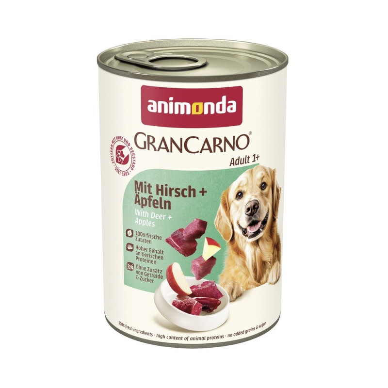 Animonda GranCarno Adult Beef Deer Apple вологий корм з яловичиною та оленіною для дорослих собак, 400 гр