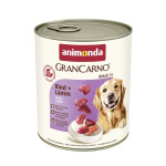 Animonda GranCarno Adult Beef Lamb вологий корм з яловичиною та ягням для дорослих собак, 800 гр