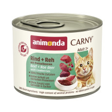Animonda Carny Adult Beef Venison With Cowberries  влажный корм с говядиной, олениной и брусникой для котов, 200 гр