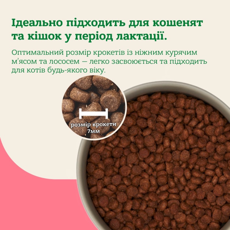 Mera Cats Nature Kitten Salmon сухой корм для котят с лососем, 2 кг - фото 2