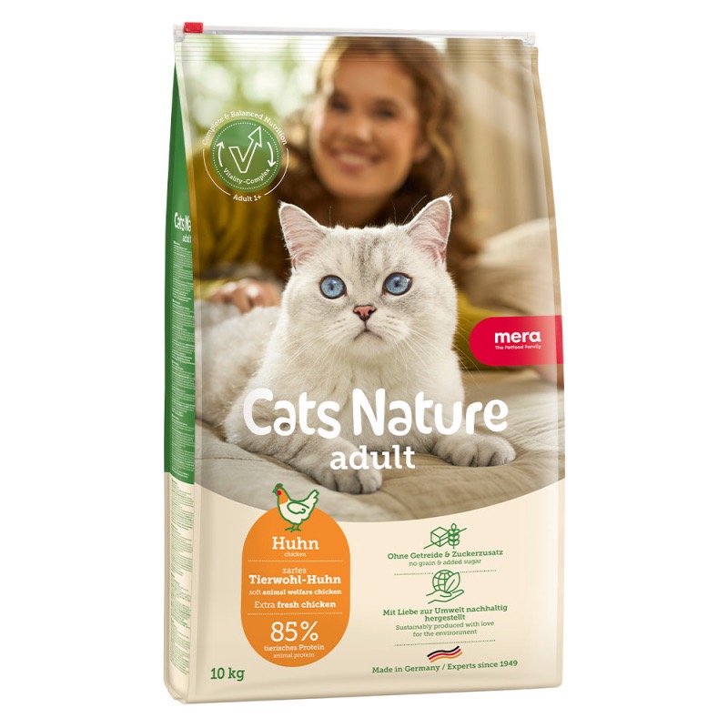 Mera Cats Nature Adult Chiken сухой корм для котов с курицей, 10 кг