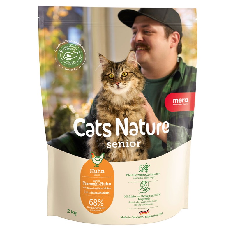Mera Cats Nature Senior Chiken сухой корм с курицей для пожилых котов, 2 кг