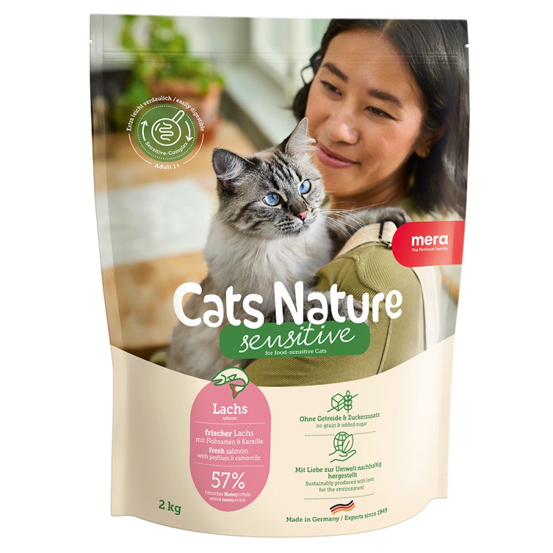 Mera Cats Nature Sensitive Lachs сухий корм із лососем для котів із чутливим травленням, 2 кг