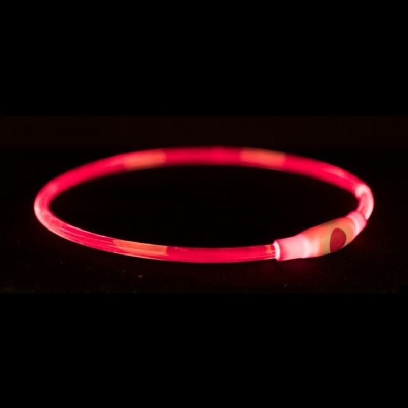 Trixie Flash Light Ring USB светящийся ошейник для собак, 40 см, красный - фото 2