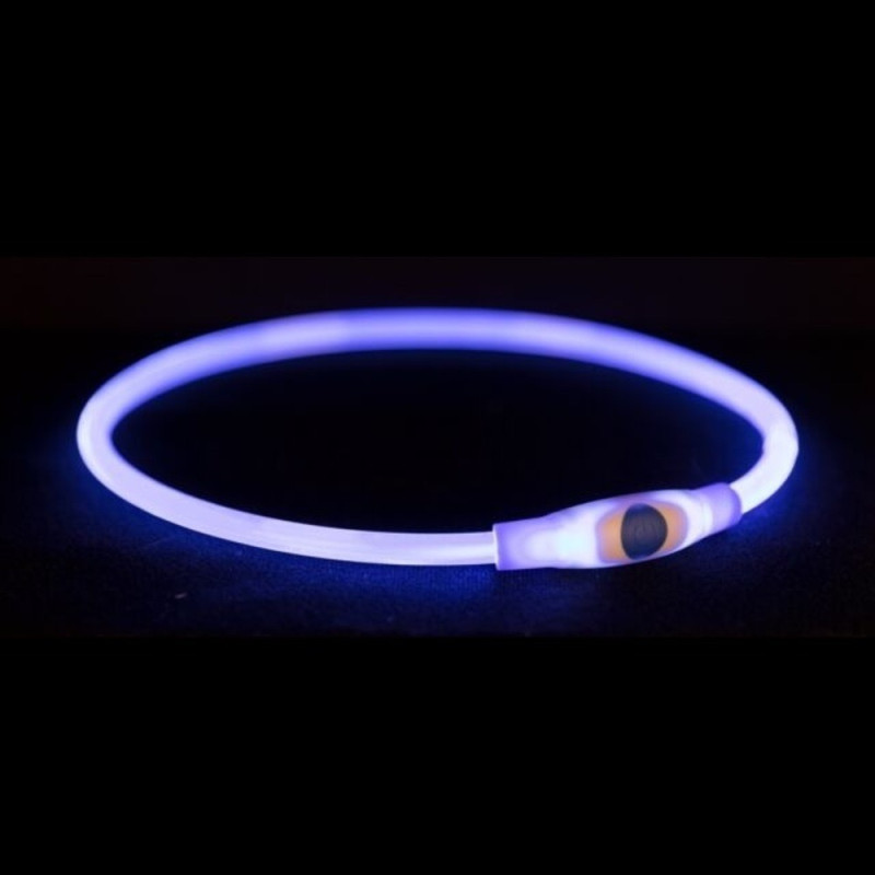 Trixie Flash Light Ring USB світловий нашийник для собак, 40 см, синій - фото 2