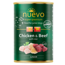 Nuevo Junior Chicken & Beef вологий корм з куркою та яловичиною для щенят, 400 г