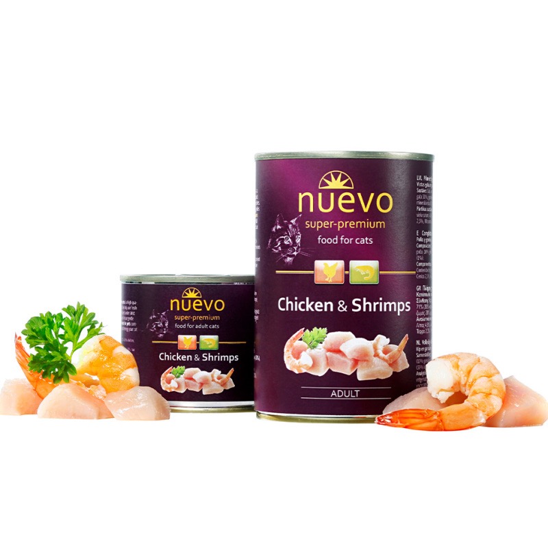 Nuevo Cat Chicken & Shrimps вологий корм для котів з куркою та креветками, 400 г - фото 2