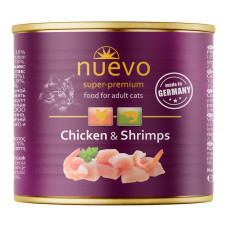 Nuevo Cat Chicken & Shrimps вологий корм для котів з куркою та креветками, 200 г