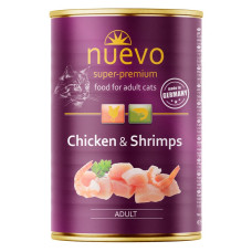 Nuevo Cat Chicken & Shrimps вологий корм для котів з куркою та креветками, 400 г