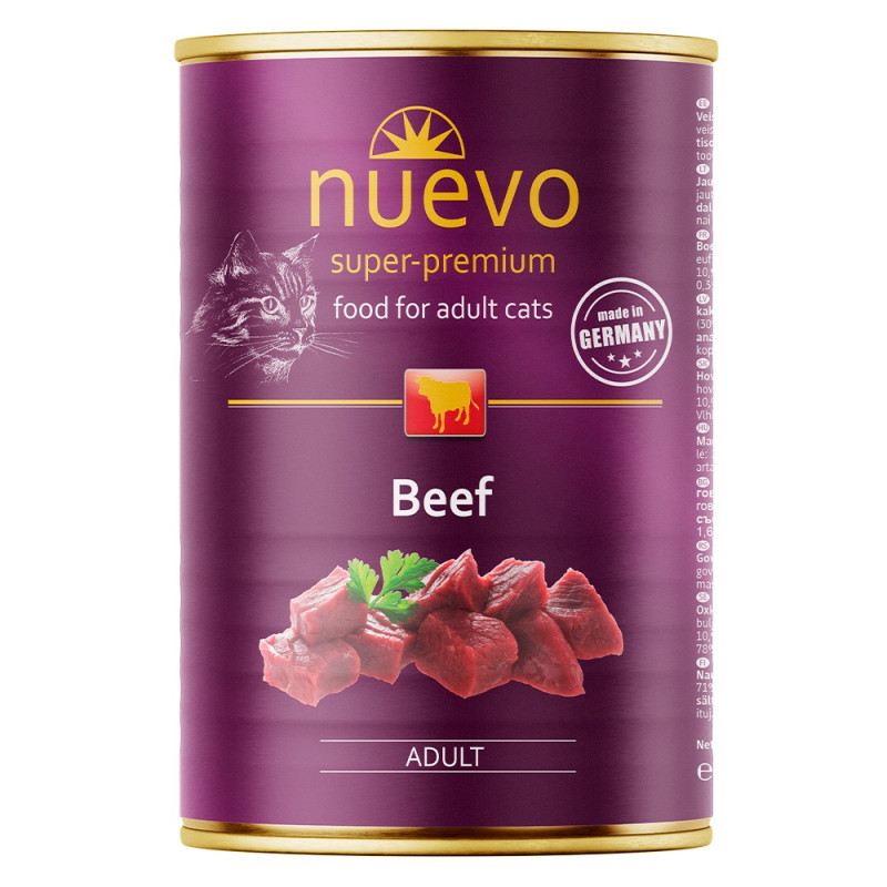 Nuevo Cat Beef вологий корм для котів з яловичиною, 400 г