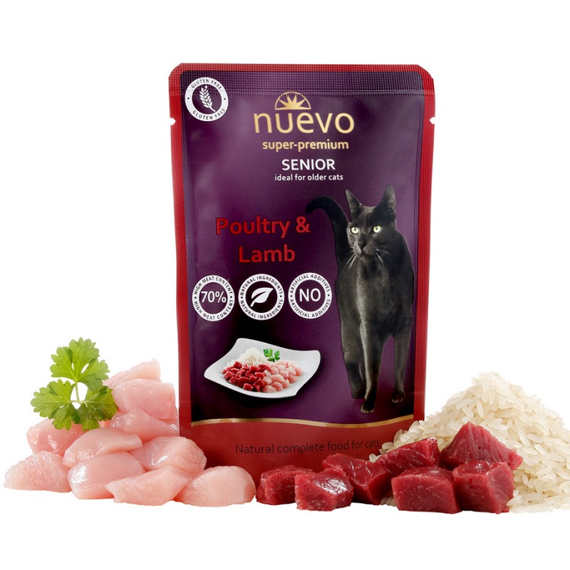 Nuevo Cat Senior Poultry & Lamb вологий корм для літніх котів з ягнятком та птицею, 85 г - фото 2
