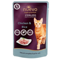 Nuevo Cat Sterilized влажный корм с курицей для стерилизованных котов, 85 г