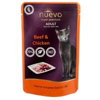 Nuevo Cat Beef & Chicken влажный корм для котов с говядиной и курицей, 85 г