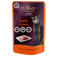Nuevo Cat Beef & Chicken вологий корм для котів з яловичиною та куркою, 85 г