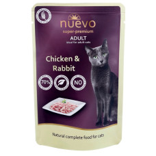 Nuevo Cat Chicken & Rabbit вологий корм для котів з куркою та кроликом, 85 г