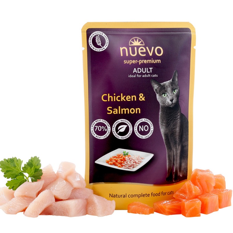 Nuevo Cat Chicken & Salmon влажный корм для котов с курицей и лососем, 85 г - фото 2
