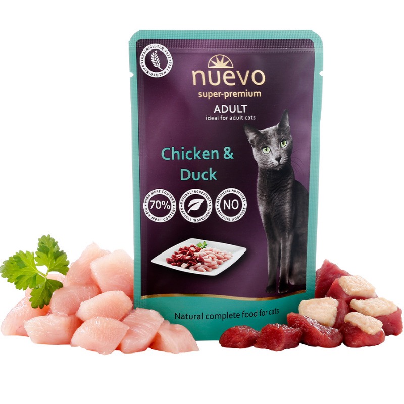 Nuevo Cat Chicken & Duck влажный корм для котов с курицей и уткой, 85 г - фото 2