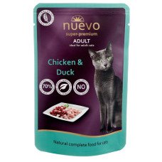 Nuevo Cat Chicken & Duck вологий корм для котів з куркою та качкою, 85 г
