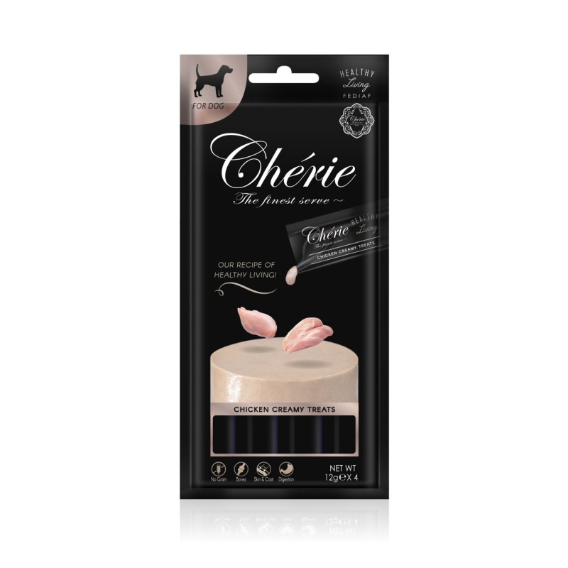Cherie Healthy Living Creamy Treat Dog Chicken Puree лакомство для собак с курицей, 12 гр х 4 шт