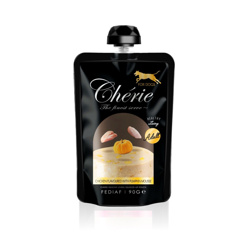Cherie Pouch Chicken & Pumpkin Mousse Dog вологий корм із куркою для собак, 90 гр
