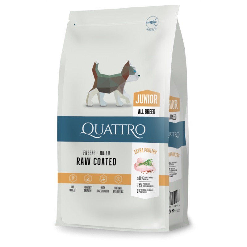 Quattro Junior All Breed сухой корм с курицей для юниоров всех пород, 1.5 кг