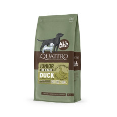 Quattro Junior All Breed Duck сухой корм с уткой для щенят и юниоров, 12 кг