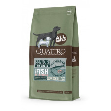 Quattro Senior Diet All Breed Fish сухой корм с рыбой для пожилых собак, 12 кг