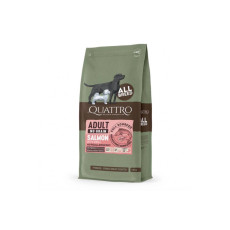 Quattro Adult All Breed Sensitive Salmon сухой корм с лососем для собак с чувствительным пищеварением, 12 кг