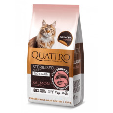 Quattro Cat Sterilized Chicken сухий корм із куркою для стерилізованих котів, 1.5 кг