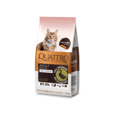 Quattro Cat Indoor Duck сухой корм с уткой для котов, 1.5 кг
