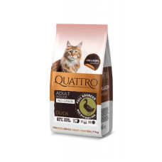 Quattro Cat Indoor Duck сухой корм с уткой для котов, 7 кг