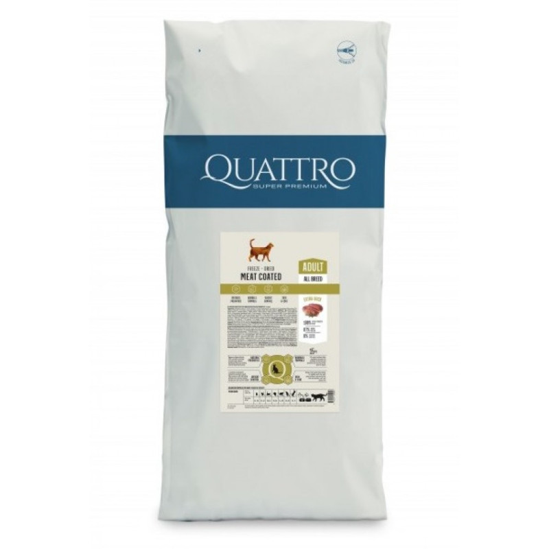 Quattro Cat Adult Duck сухий корм з качкою для котів, 15 кг